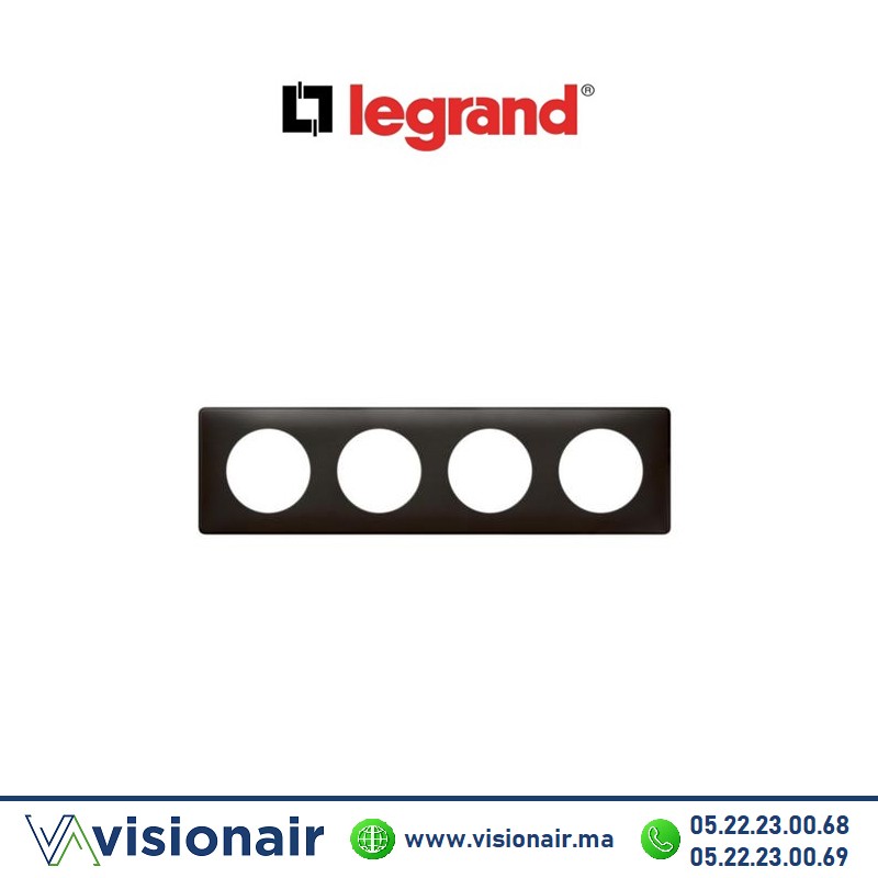 [068984] Plaque carbone Legrand Céliane 4P 068984