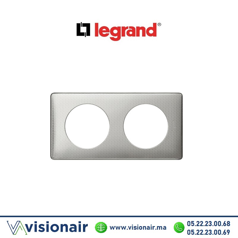 [098872] Plaque Métal Alu Snake Legrand Céliane 2P 098872
