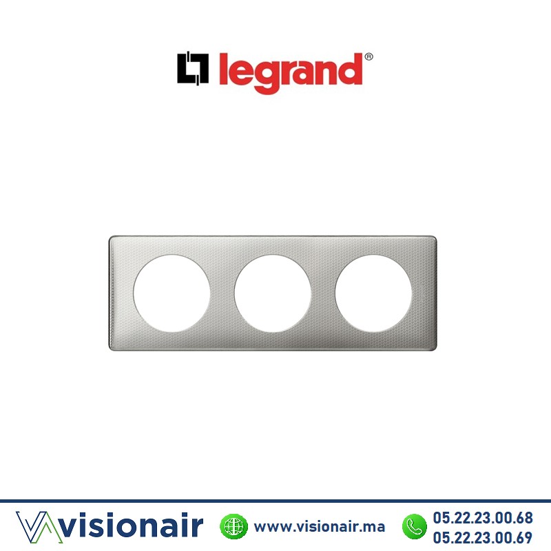 [098892] Plaque Métal Alu Snake Legrand Céliane 3P 098892