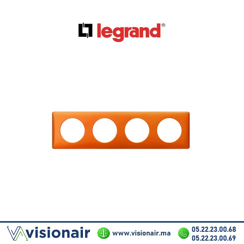 [068764] Plaque Matières Orange Snake Legrand Céliane 4P 068764