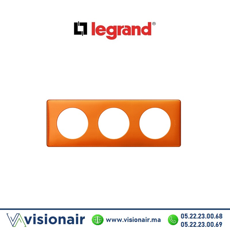 [098897] Plaque Matières Orange Snake Legrand Céliane 3P 098897