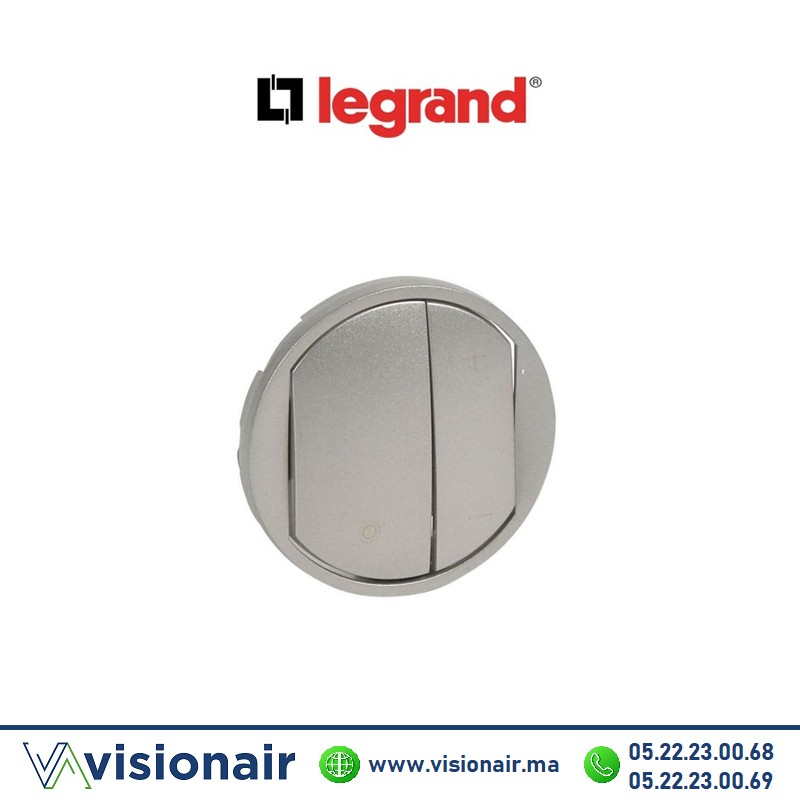 [065183] Enjoliveur Variateurs Titane Legrand Céliane 065183