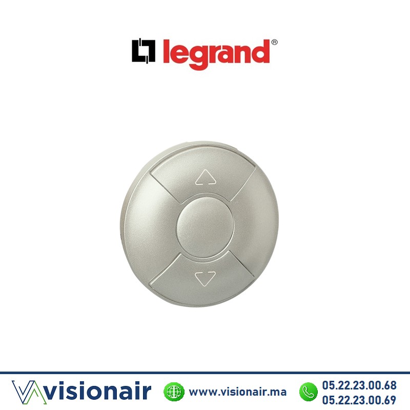 [068451] Enjoliveur pour commande volets roulants / stores Titane Legrand Céliane 068451
