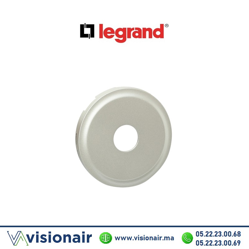 [068582] Enjoliveur Prise TV Simple Titane Legrand Céliane 068582