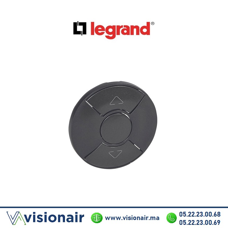 [067955] Enjoliveur pour commande volets roulants / stores Graphite Legrand Céliane 067955