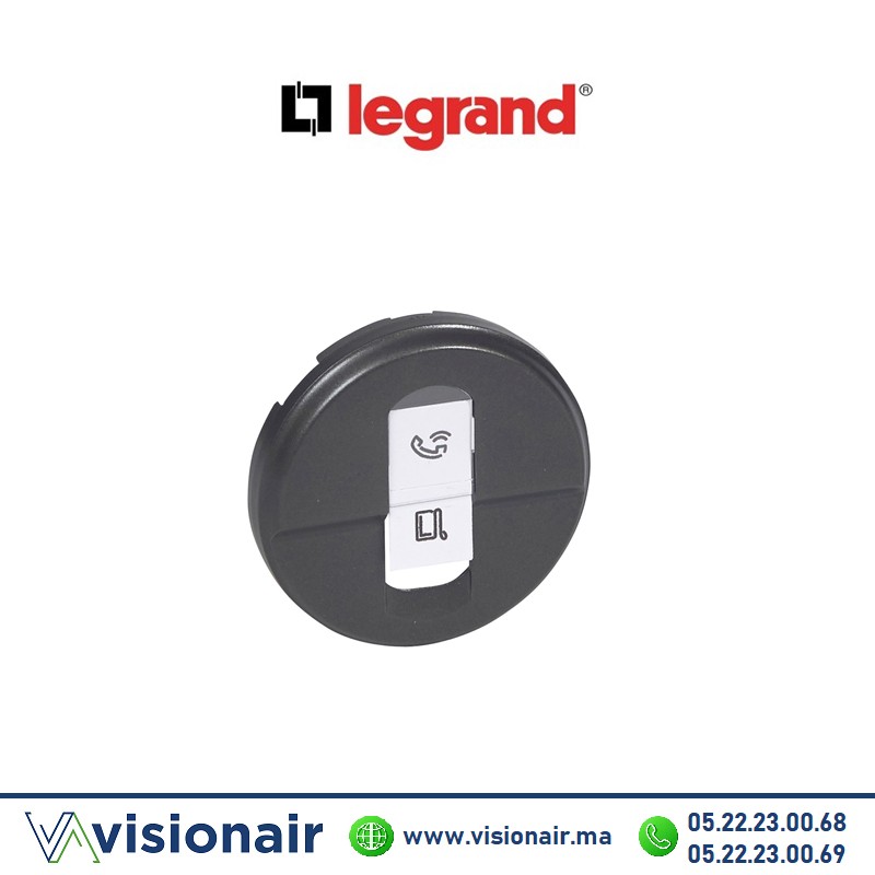 [067951] Enjoliveur Prise RJ45 Graphite Legrand Céliane 067951