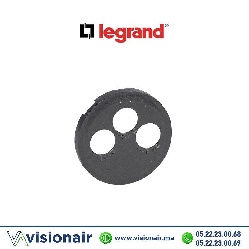 [067985] Enjoliveur Prise TV-R-SAT Graphite Legrand Céliane 067985