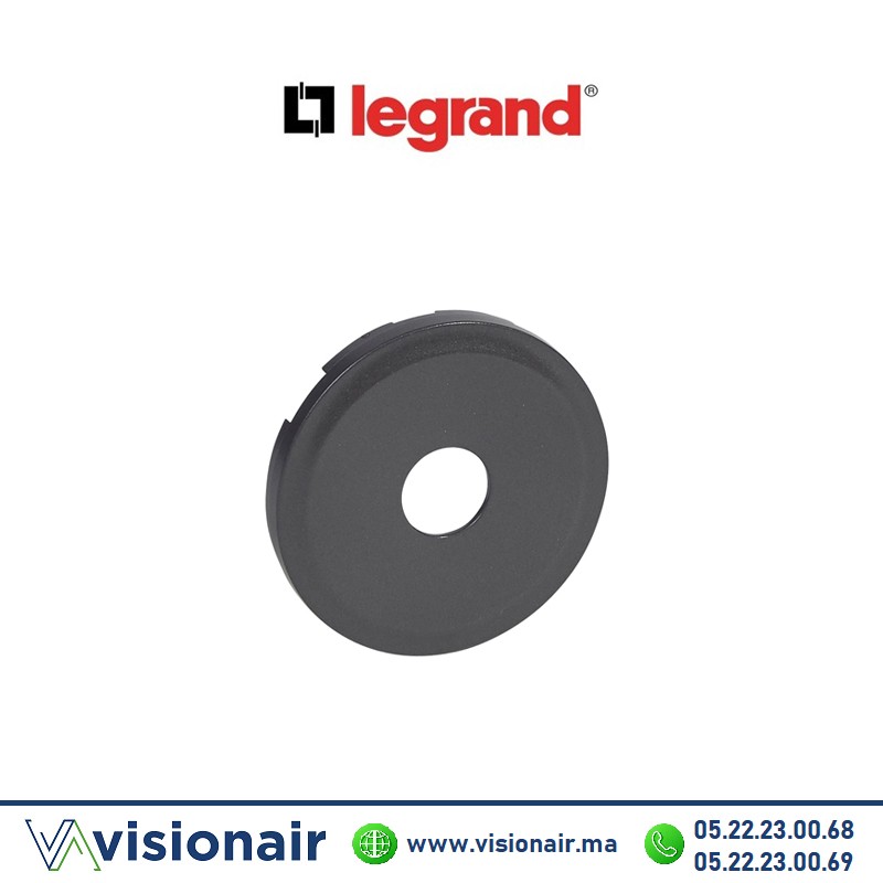 [067982] Enjoliveur Prise TV Simple Graphite Legrand Céliane 067982
