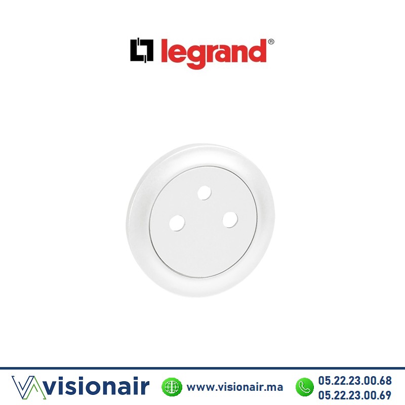 [068111] Enjoliveur Prise 2P+T blanc Legrand Céliane 068111