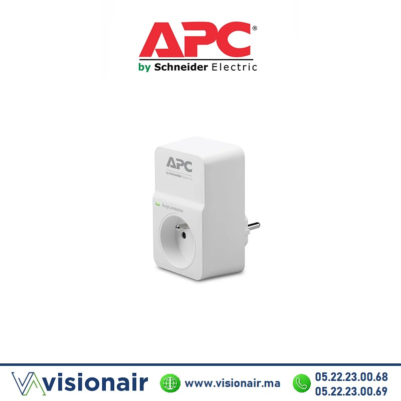 [APCPM1W-FR] Prise protégée surtensions SCHNEIDER APC 1 prise SURGE ARREST PM1W-FR