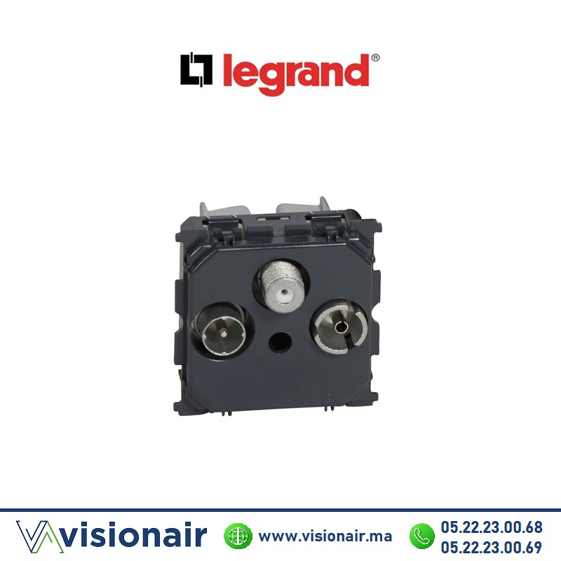 [067388] Prise TV-R-SAT simple étoile blindée Legrand Céliane 067388