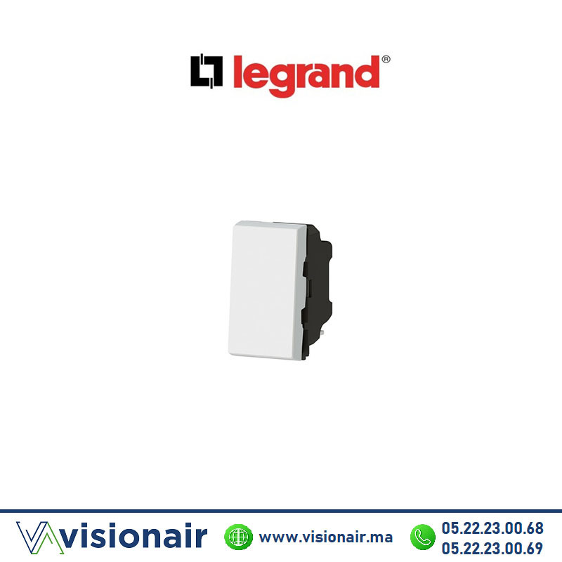 [078001L] Interrupteur va & vient LEGRAND Mosaic 1M blanc 078001L