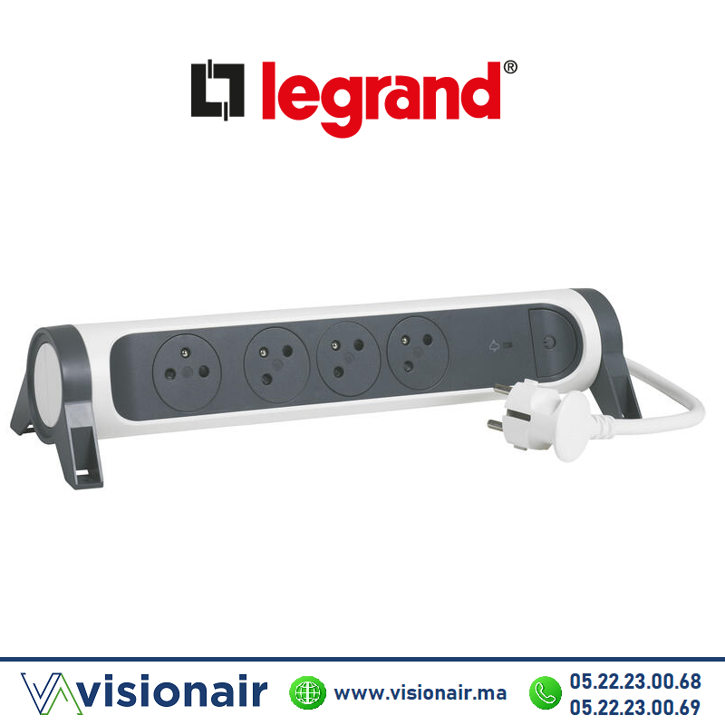 [LEG049415] Multiprise protégée surtensions LEGRAND 4 prises PARAFOUDRE 049415
