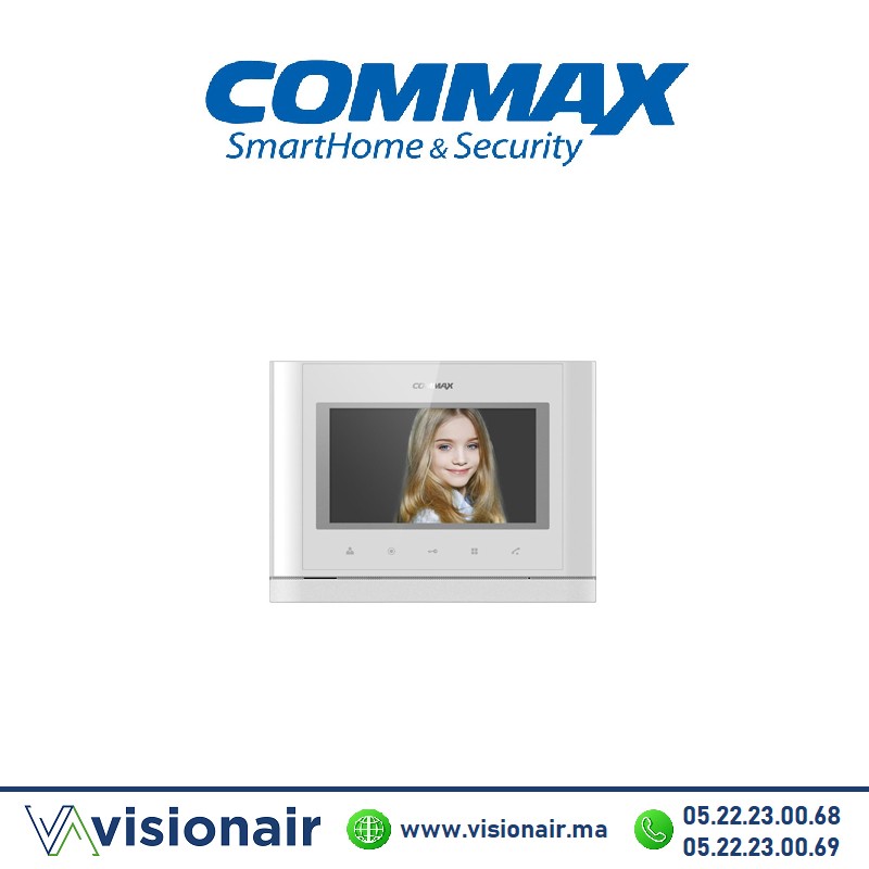 [CDV-77MBL] Moniteur vidéophone COMMAX TFT LCD 7'' Blanc CDV-77MBL