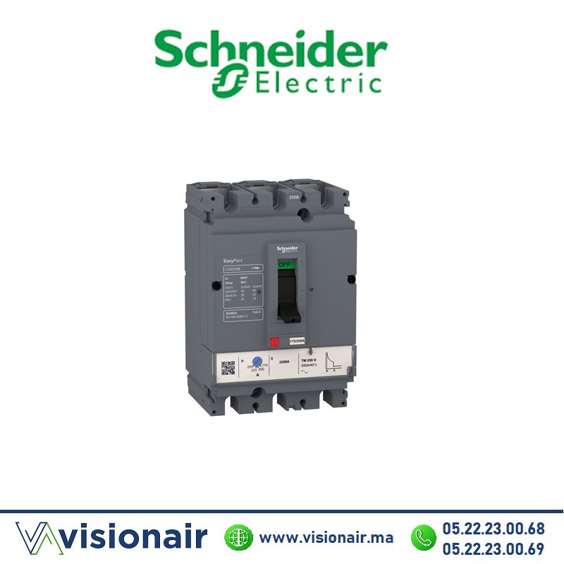 [LV525303] Disjoncteur Schneider EasyPact CVS250B TM250D 3P3D LV525303
