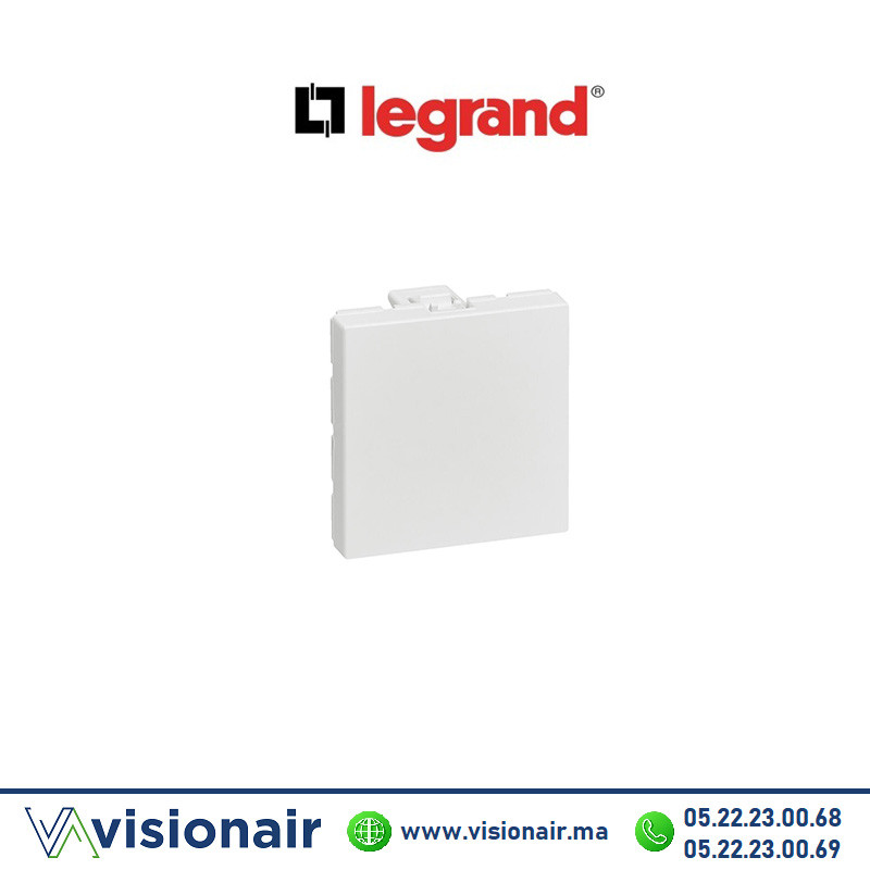 [077071L] Obturateur LEGRAND Mosaic 2M blanc 077071L
