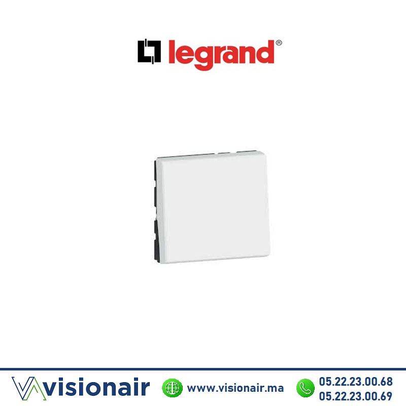 [078011L] Interrupteur va & vient LEGRAND Mosaic blanc 2M 078011L