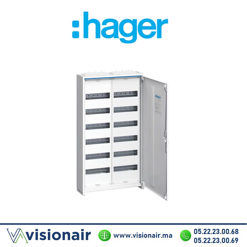 [FWB62S] Coffret métallique Hager 950x550x161 144M FWB62S