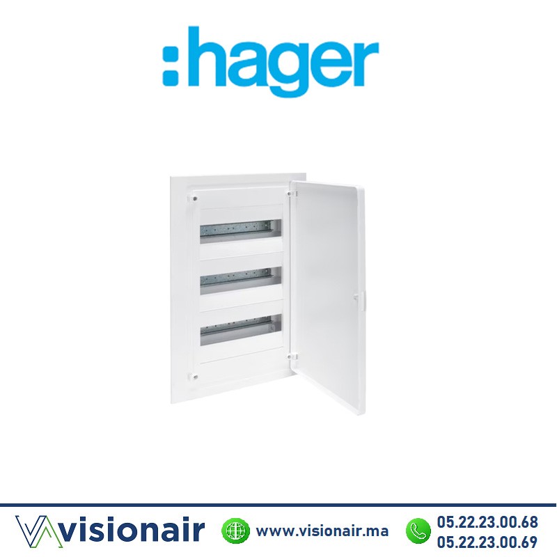 [VF312PF] Coffret encastré HAGER 36 M porte opaque