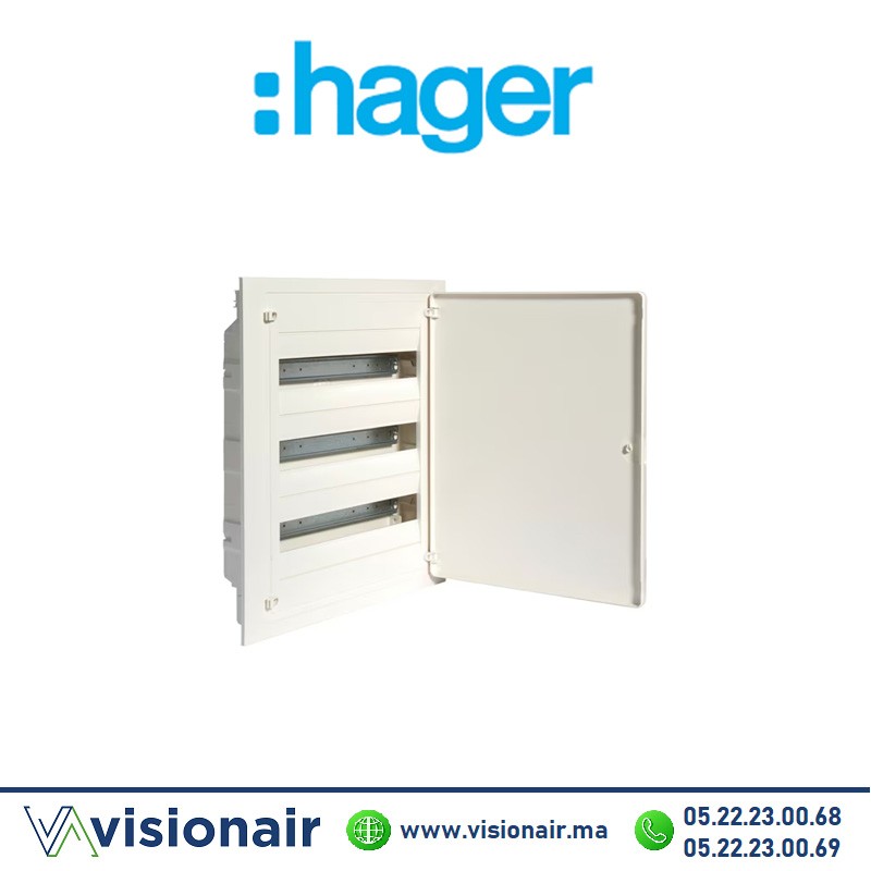 [VF318PF] Coffret encastré HAGER 54 M porte opaque