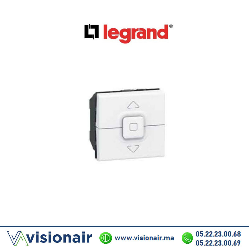 [077026] Interrupteur volets roulants LEGRAND Mosaic Blanc 077026