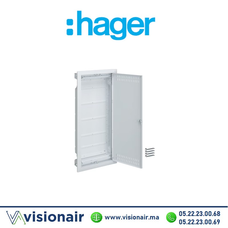 [VU48NR] Coffret encastré HAGER Volta 60M 5RG porte opaque