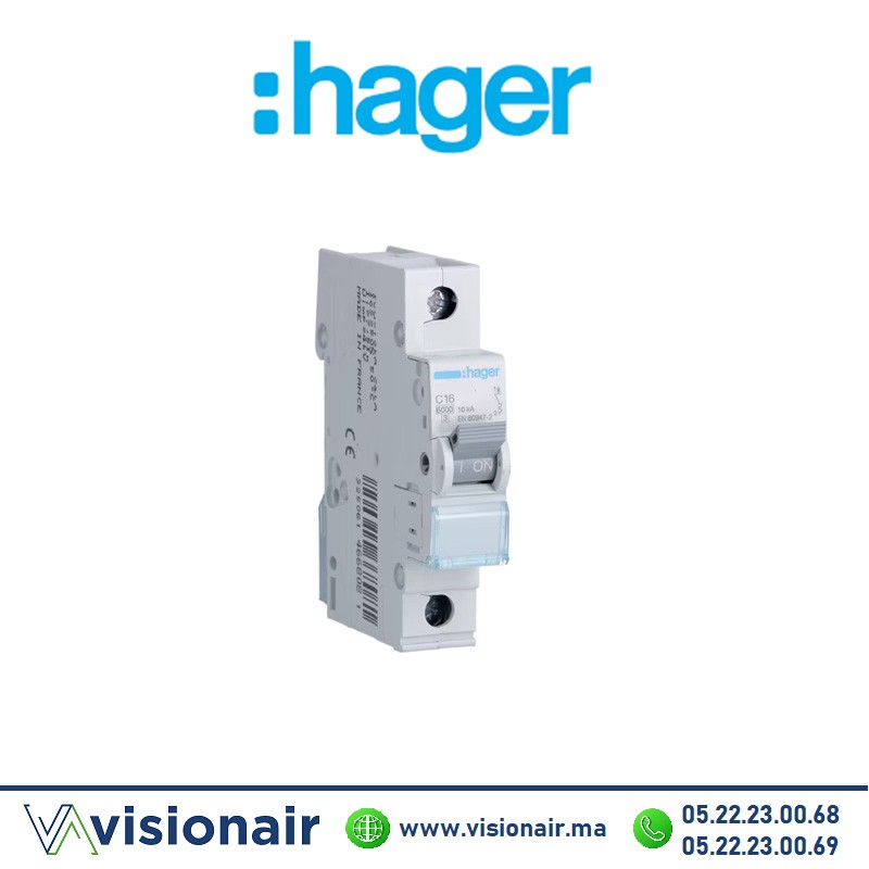 [NF125A] Disjoncteur HAGER 10KA 1P 25A NF125A