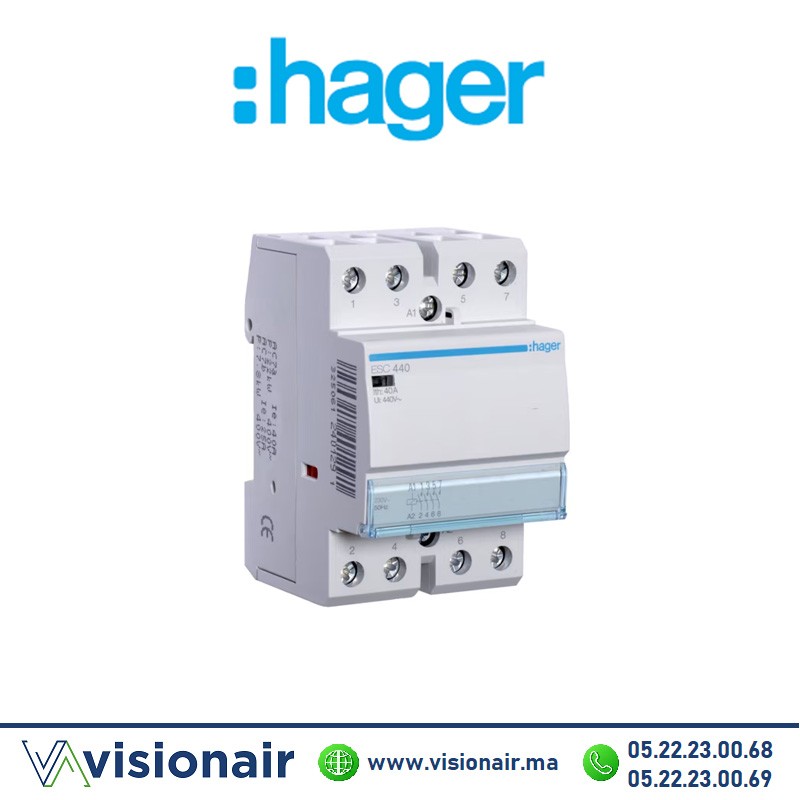 [GESC440] Contacteur modulaire HAGER 4F 230V 40A GESC440