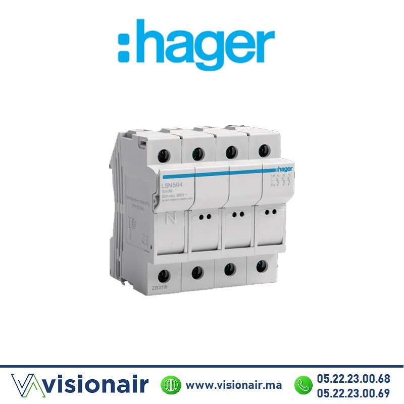 [LSN504] Coupe-circuit 3P+N 10x38 32A LSN504