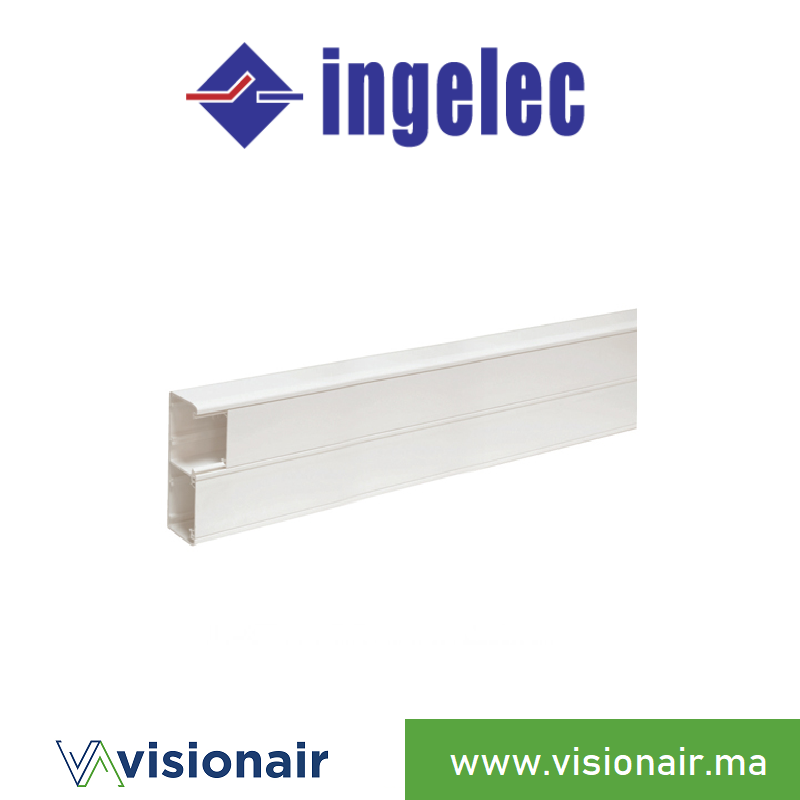 [PN15055] Plinthe goulotte INGELEC 2 compartiments 150x55mm PN15055