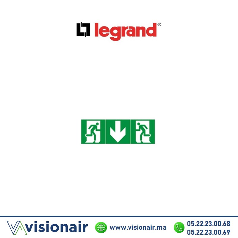[LEG661670] Pictogramme adhésif homme + flèche BAES Legrand 661670