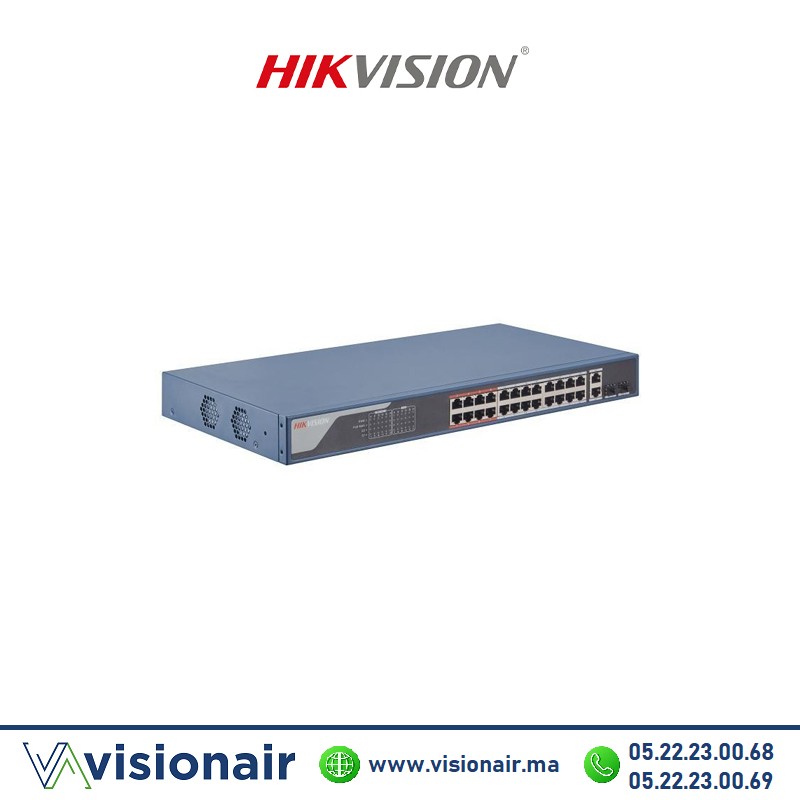 [HIKDS-3E1326P-EI] Switch HIKVISION 24 ports POE 10/100 2 Combo DS-3E1326P-EI