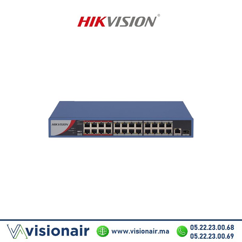 [HIKDS-3E0326P-E/M] Switch HIKVISION 24 ports POE 10/100 Mbps DS-3E0326P-E/M