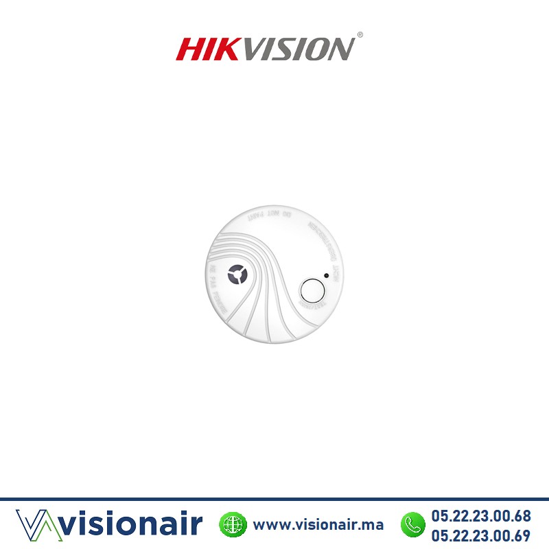 [HIKVDS-PDSMK-S-WB] Détecteur de fumée photoélectrique sans fil Hikvision DS-PDSMK-S-WB