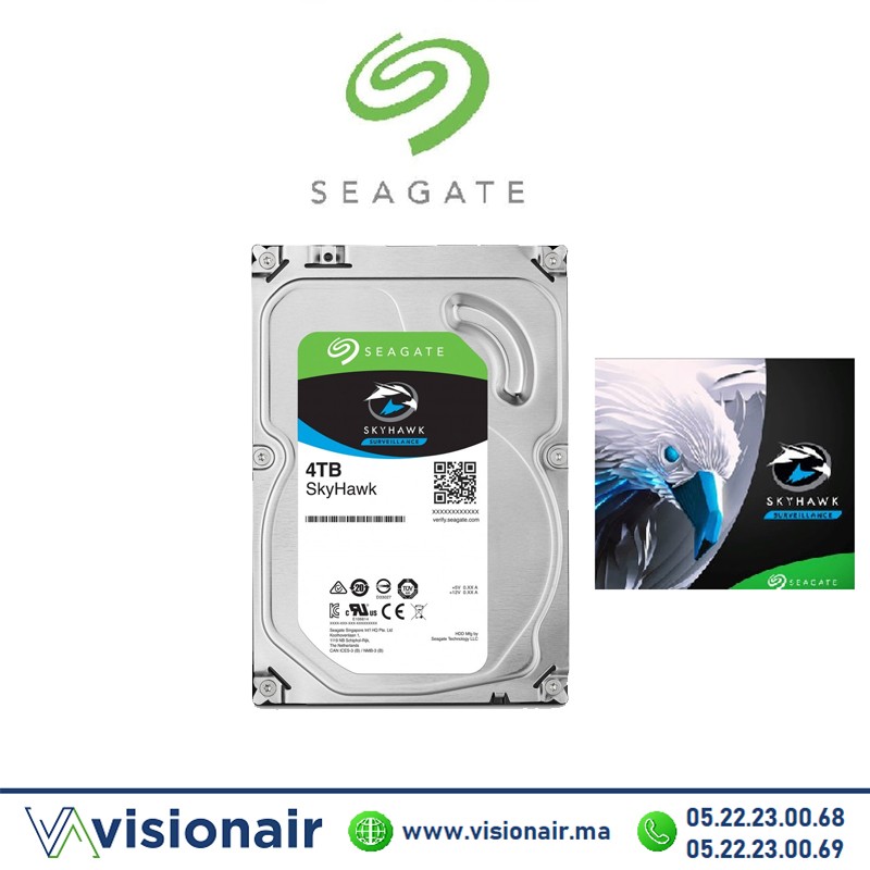 [ST4000VX016] Disque dur 4TB SEAGATE Skyhawk pour la vidéosurveillance ST4000VX016