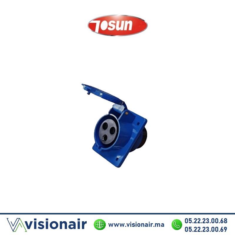 [TSN413] Prise industrielle Tosun 2P+T encastre 16A TSN413