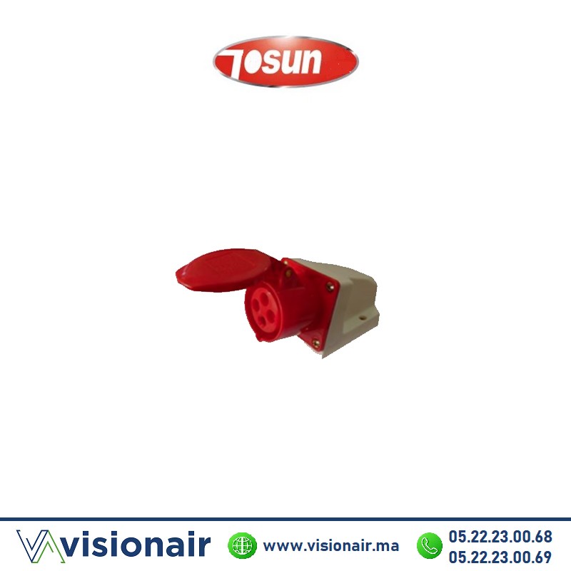 [TSN124] Prise industrielle Tosun 3P+T apparent 32A TSN124