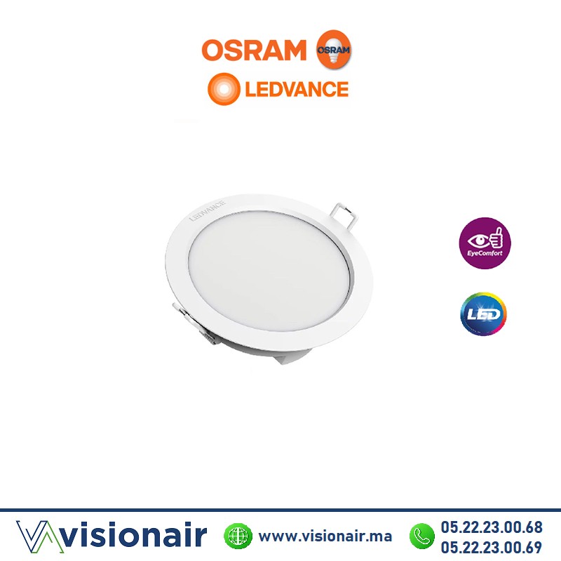 [LEDV12W65K] Panel LED OSRAM LEDVANCE Rond encastré 12W 6500°K