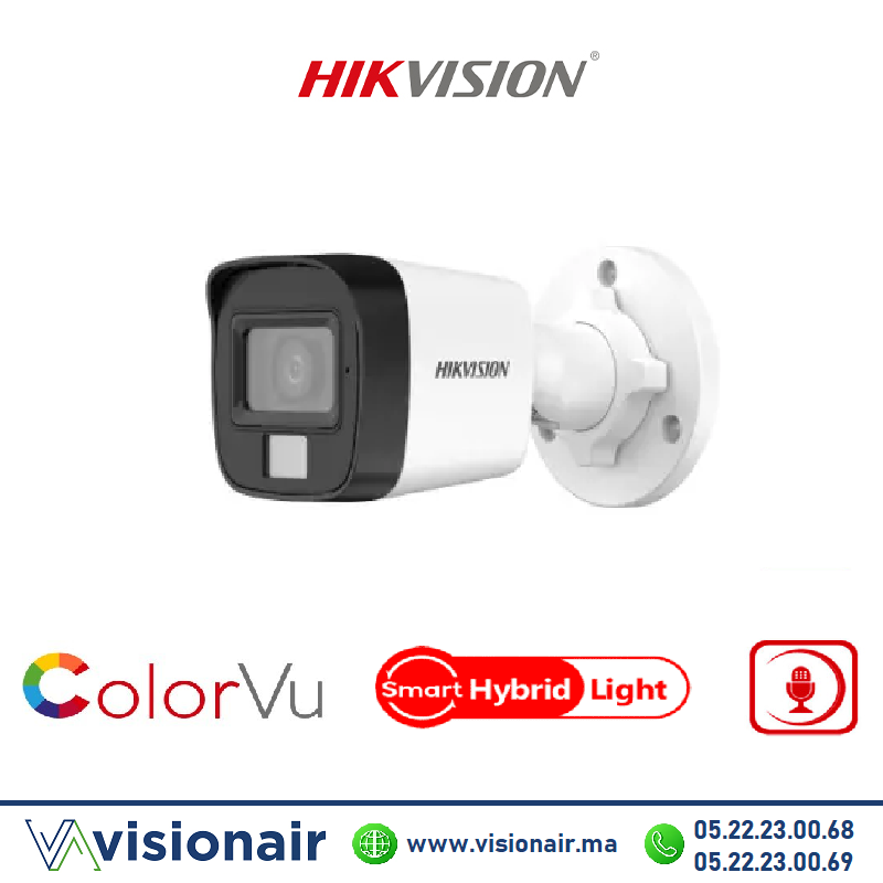 [HIKVDS-2CE16D0T-LFS] Caméra HIKVISION Bullet 2MP Audio Smart Hybrid DS-2CE16D0T-LFS