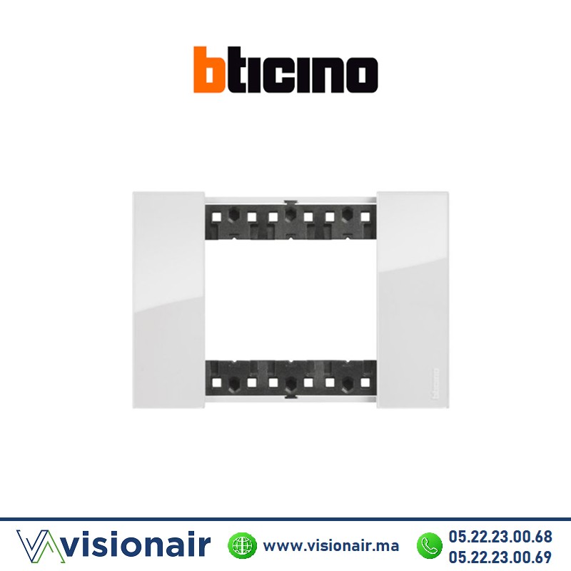 [BTKA4803DW] Plaque Bticino Living Now 3 modules Glacier BTKA4803DW