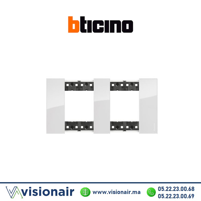 [BTKA4802M2DW] Plaque Bticino Living Now 2x2 modules Glacier BTKA4802M2DW