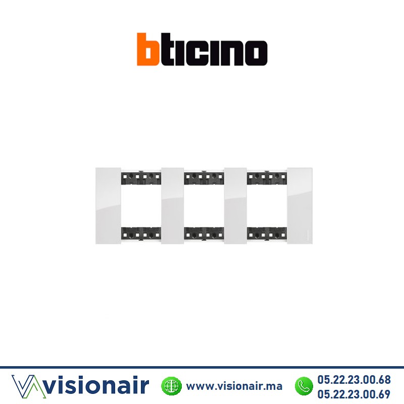 [BTKA4802M3DW] Plaque Bticino Living Now 3x2 modules Glacier BTKA4802M3DW