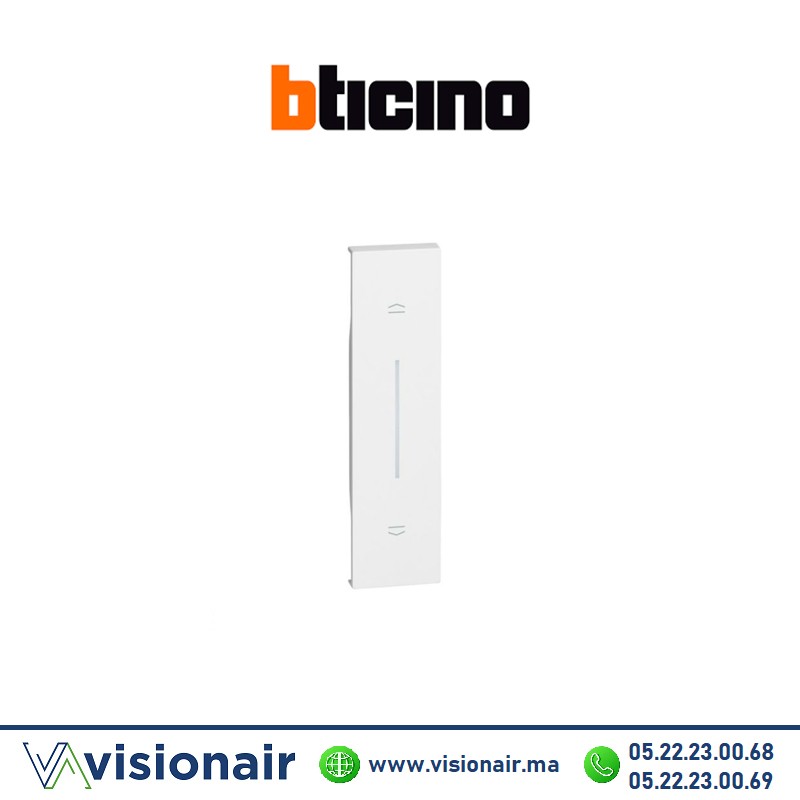 [BTKW05] Enjoliveur interrupteur volet roulant 1M Bticino Living Now blanc BTKW05