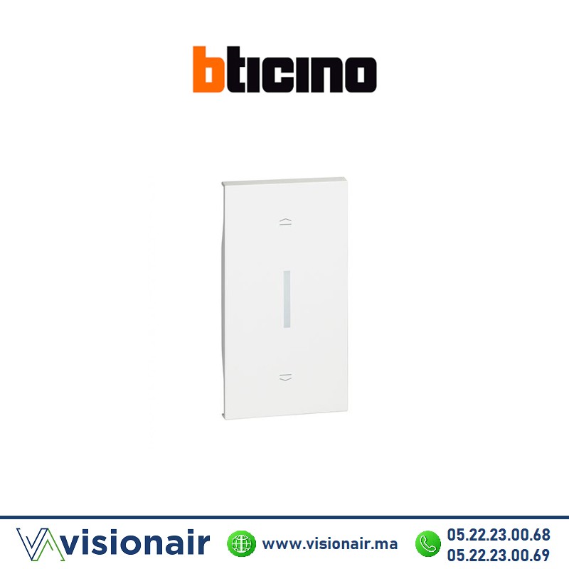 [BTKW06M2] Enjoliveur interrupteur volet roulent 2M Bticino Living Now blanc BTKW06M2