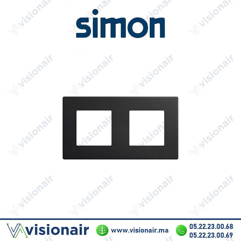 [27000620-098] Cadre Simon 270 2 modules Icon Noir mat 27000620-098
