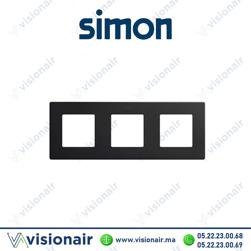 [27000630-098] Cadre Simon 270 3 module Icon Noir mat 27000630-098