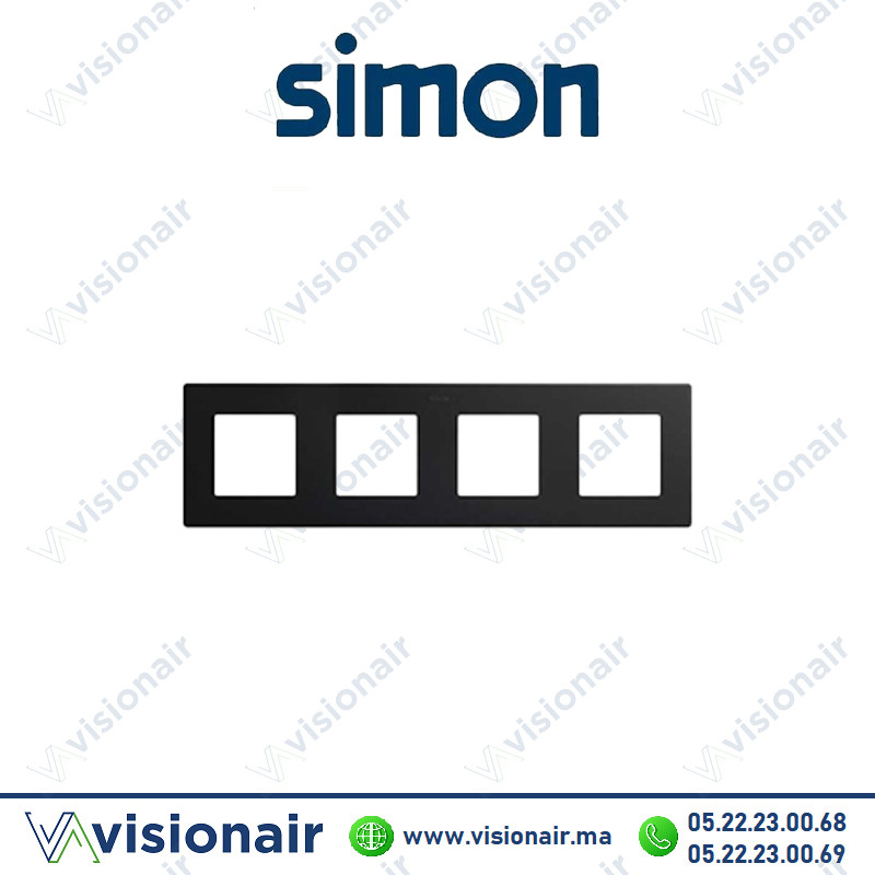 [27000640-098] Cadre Simon 270 4 modules Icon Noir mat 27000640-098