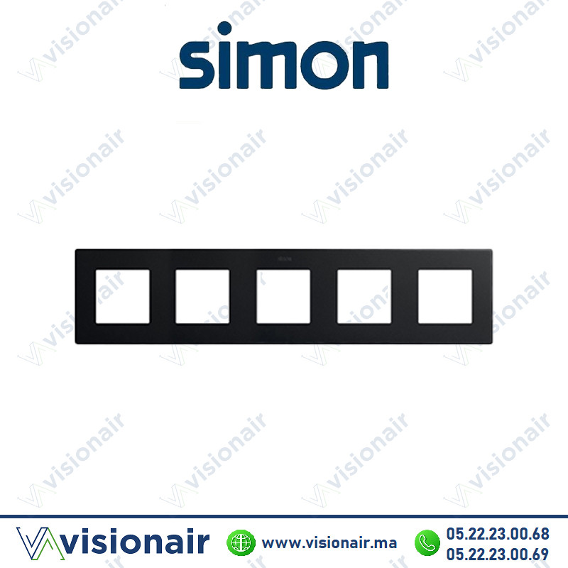 [27000650-098] Cadre Simon 270 5 modules Icon Noir mat 27000650-098