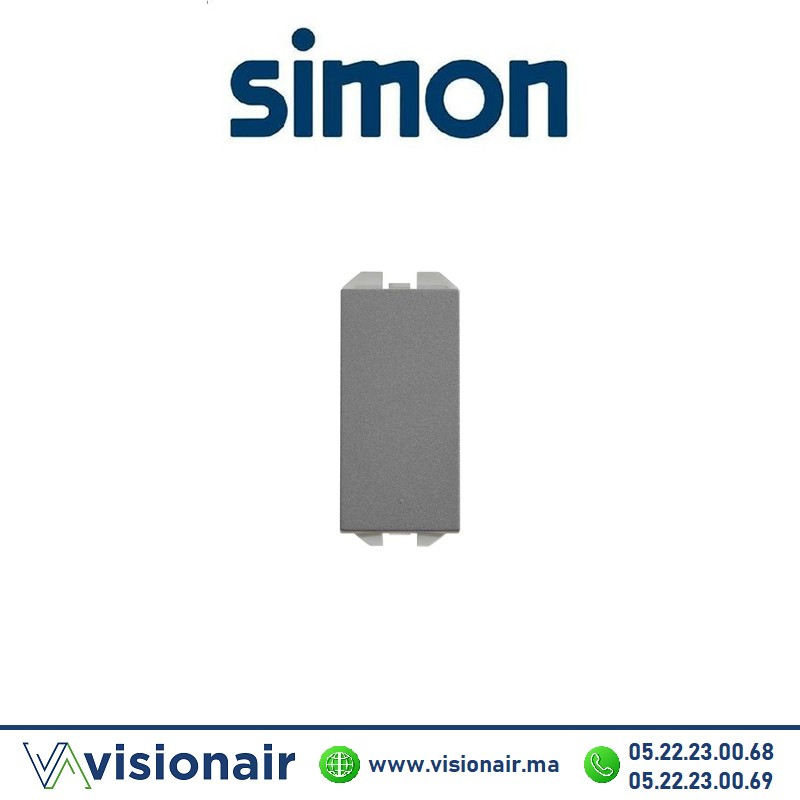 [20001150-096] Bouton-poussoir Simon 270 neutre Titane 20001150-096