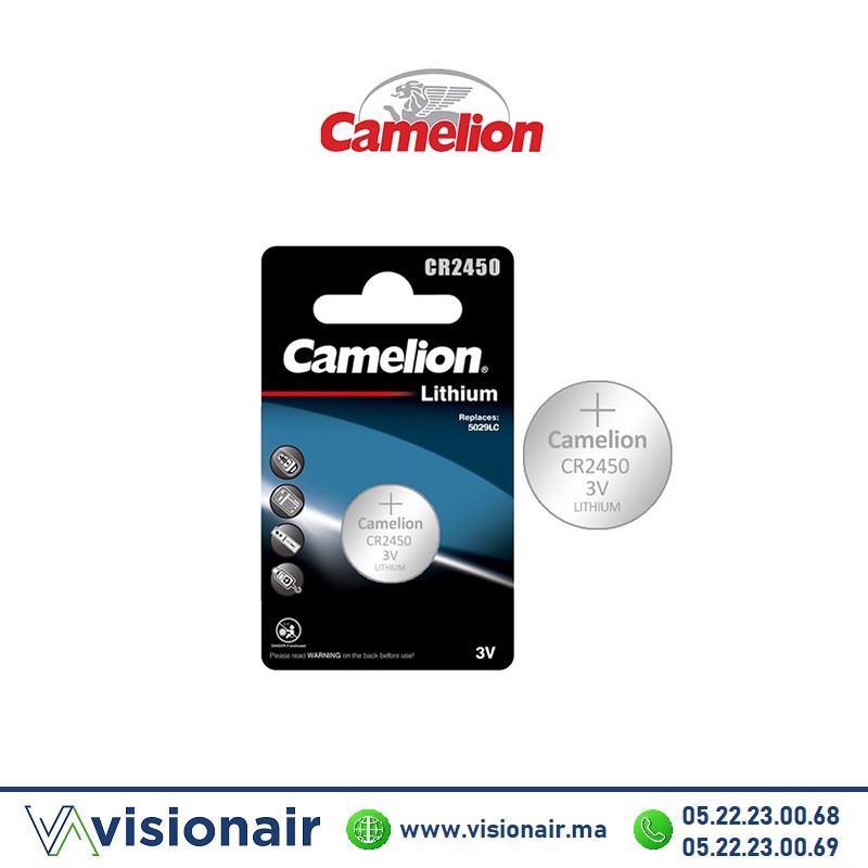 [CAMELIONCR2450] Pile bouton CAMELION CR2450 3V lithium